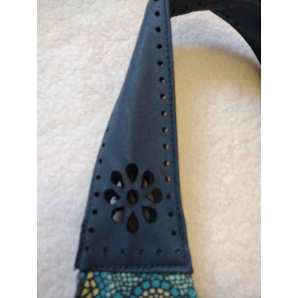Xhilaration Shoulder Bag Woman's Medium Blue Boho Geometric‎  Faux Leather Strap - Picture 3 of 9